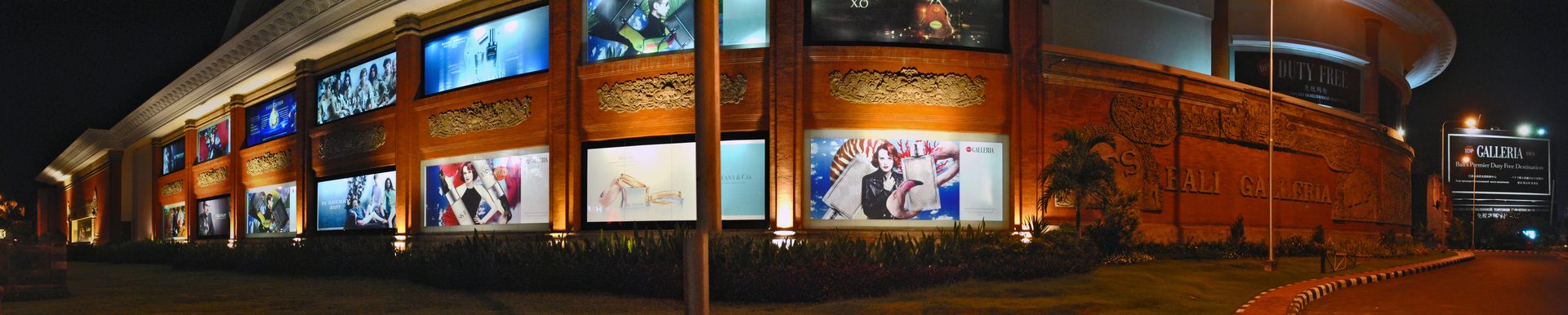 T Galleria by DFS Bali storefront at night, Bypass Ngurah Rai