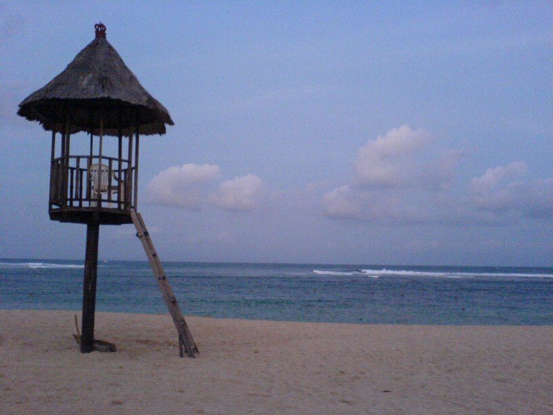 Nusa Dua beach in the resort area